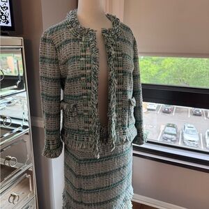 Tory Burch tweed skirt suit